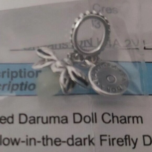 Authentic PANDORA Sterling Silver Glow-in-the-dark Firefly Dangle 799352C01 - Picture 1 of 9